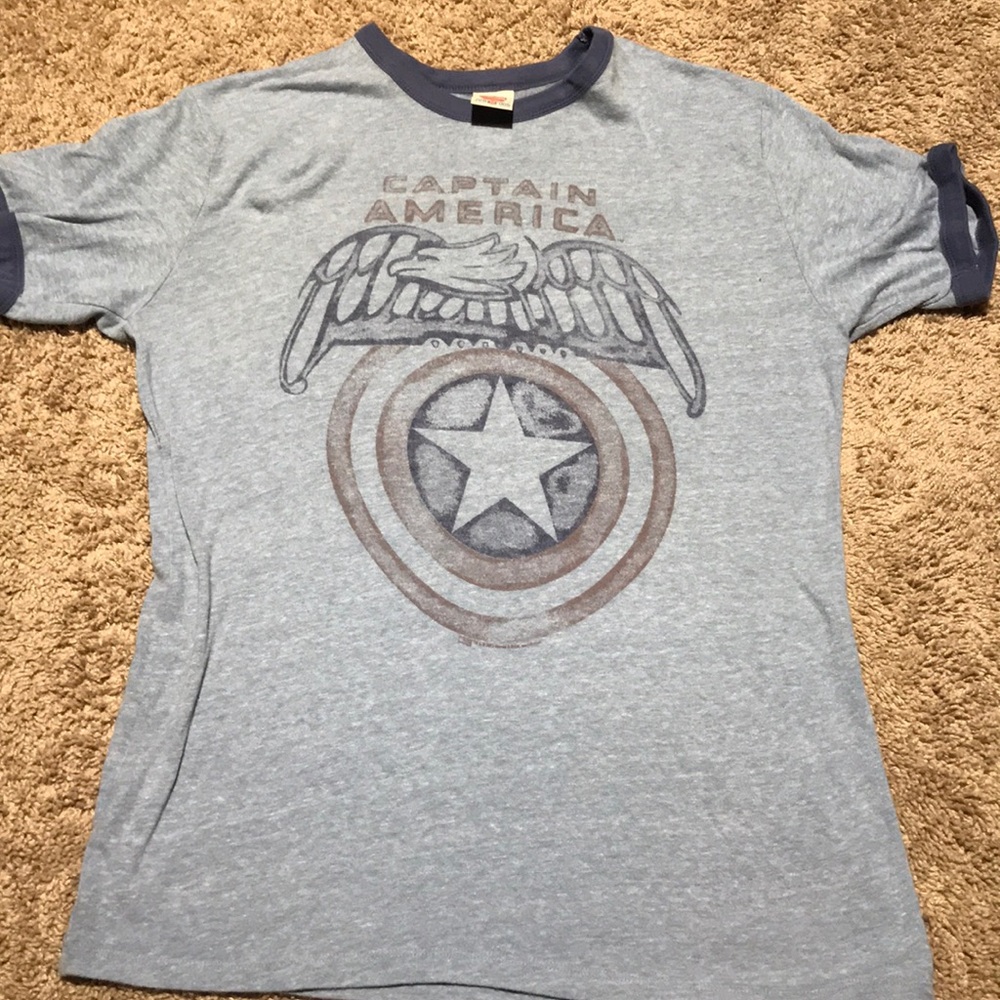 Junk Food Clothing Captain America Ringer Tee